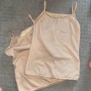 Nude Tank Top with velvet fabric